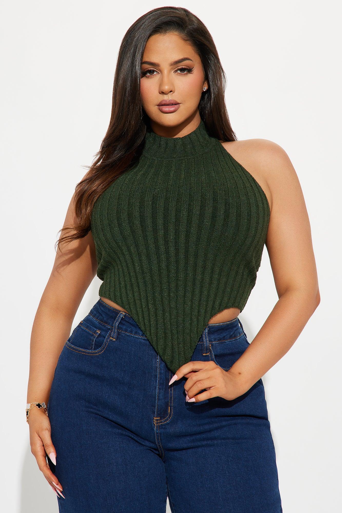Kinslie Sweater Top - Olive Product Image