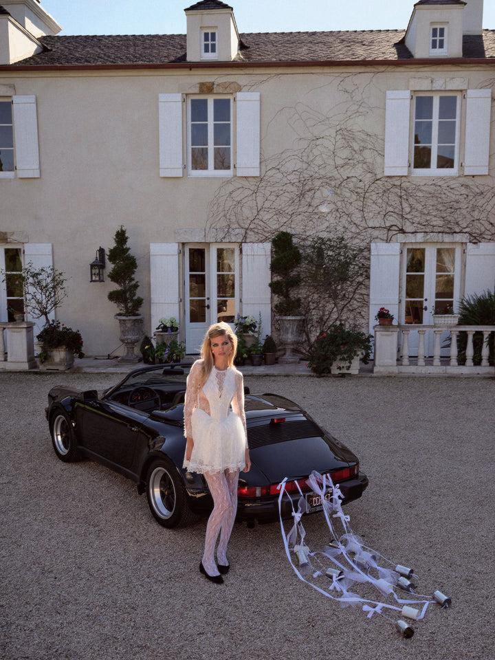 Tara Mini Dress — White Product Image