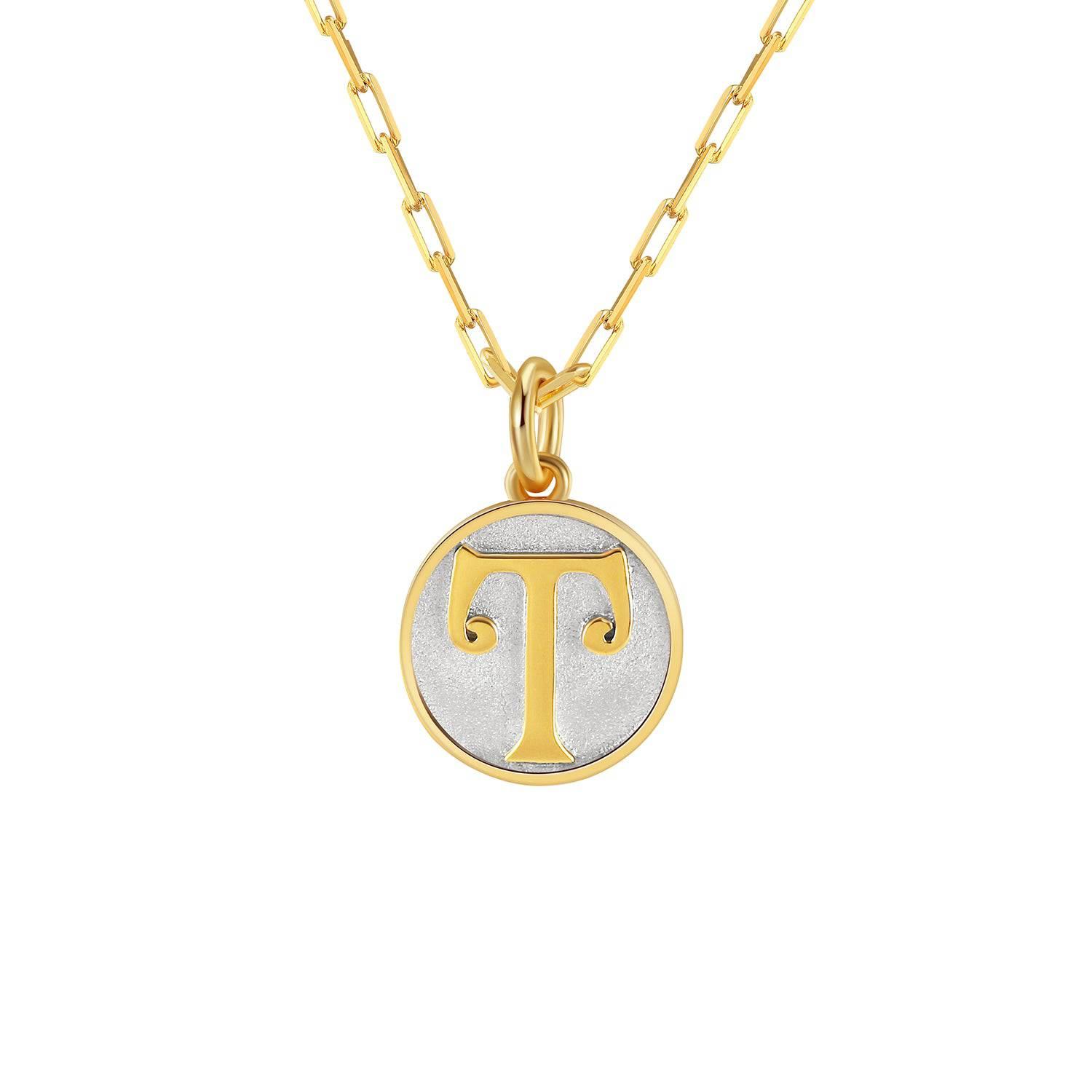 Saints Dainty Fancy Initial Pendant Necklace A-Z Product Image