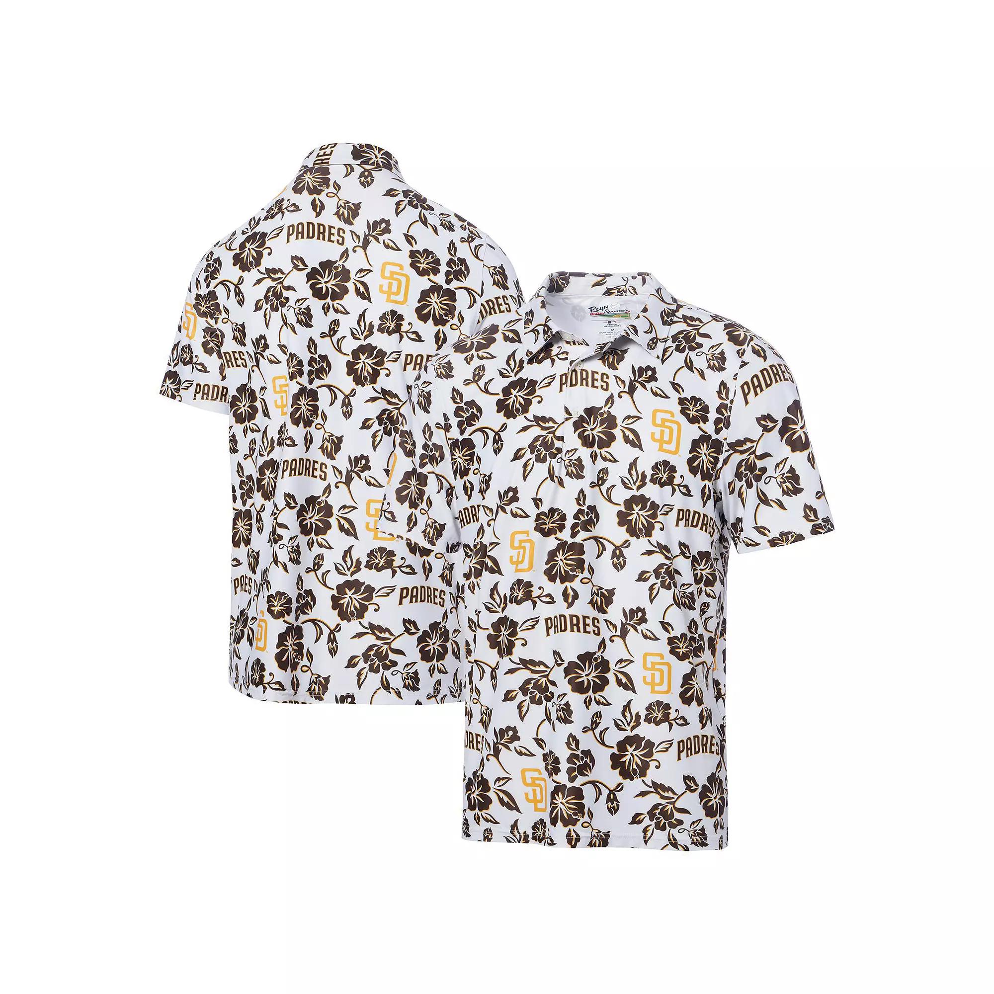 Men's Reyn Spooner White San Diego Padres Pua Performance Polo,  Product Image