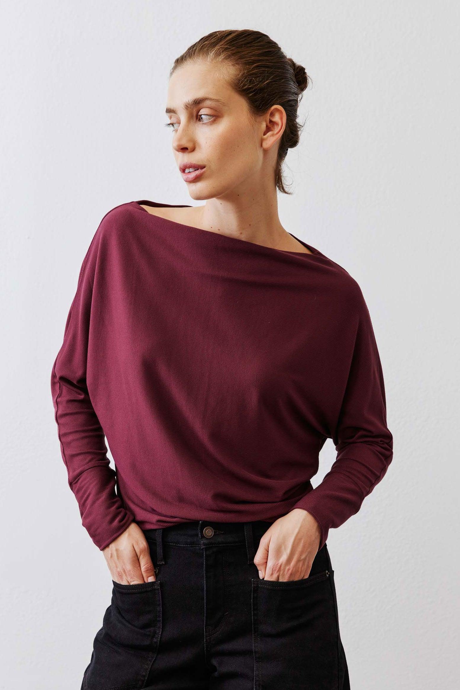 The Day to Day Ribbed Dolman Top Product Image