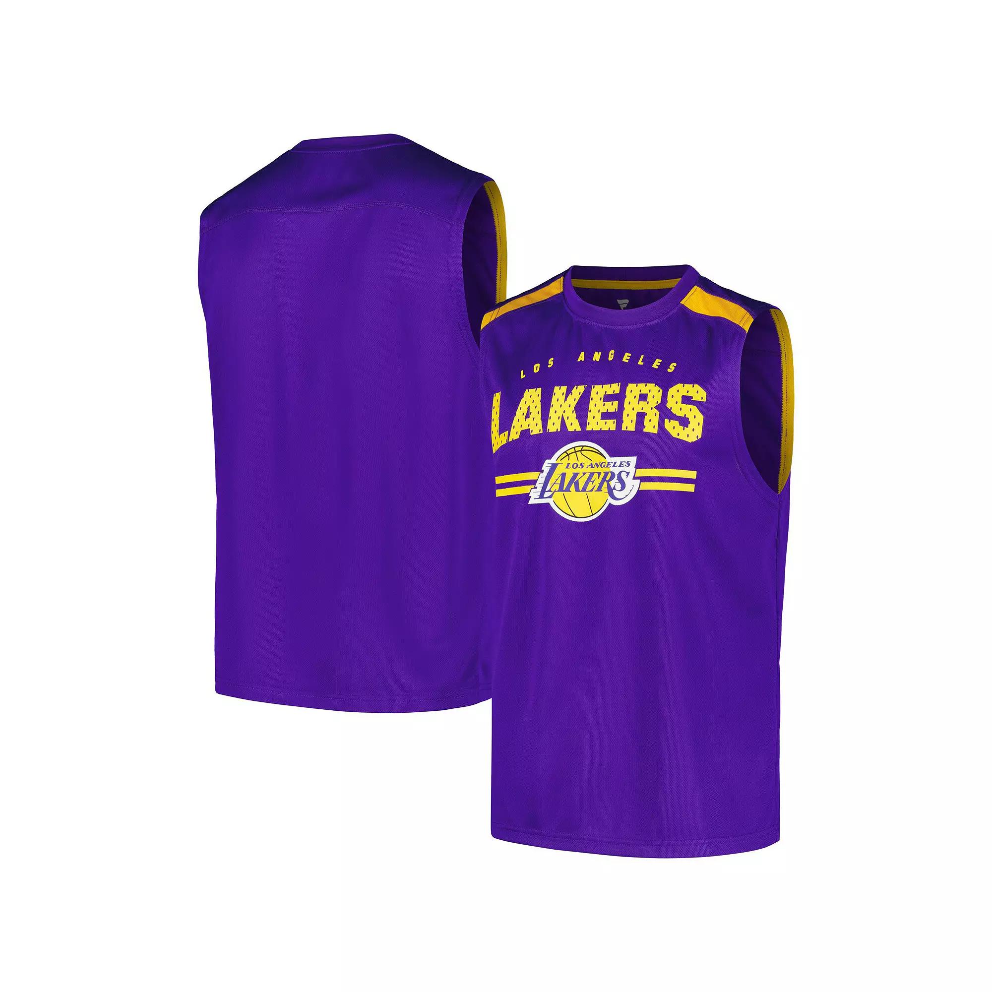 Men's Fanatics Purple Los Angeles Lakers Birdseye Muscle Tank Top, Size: Small Product Image