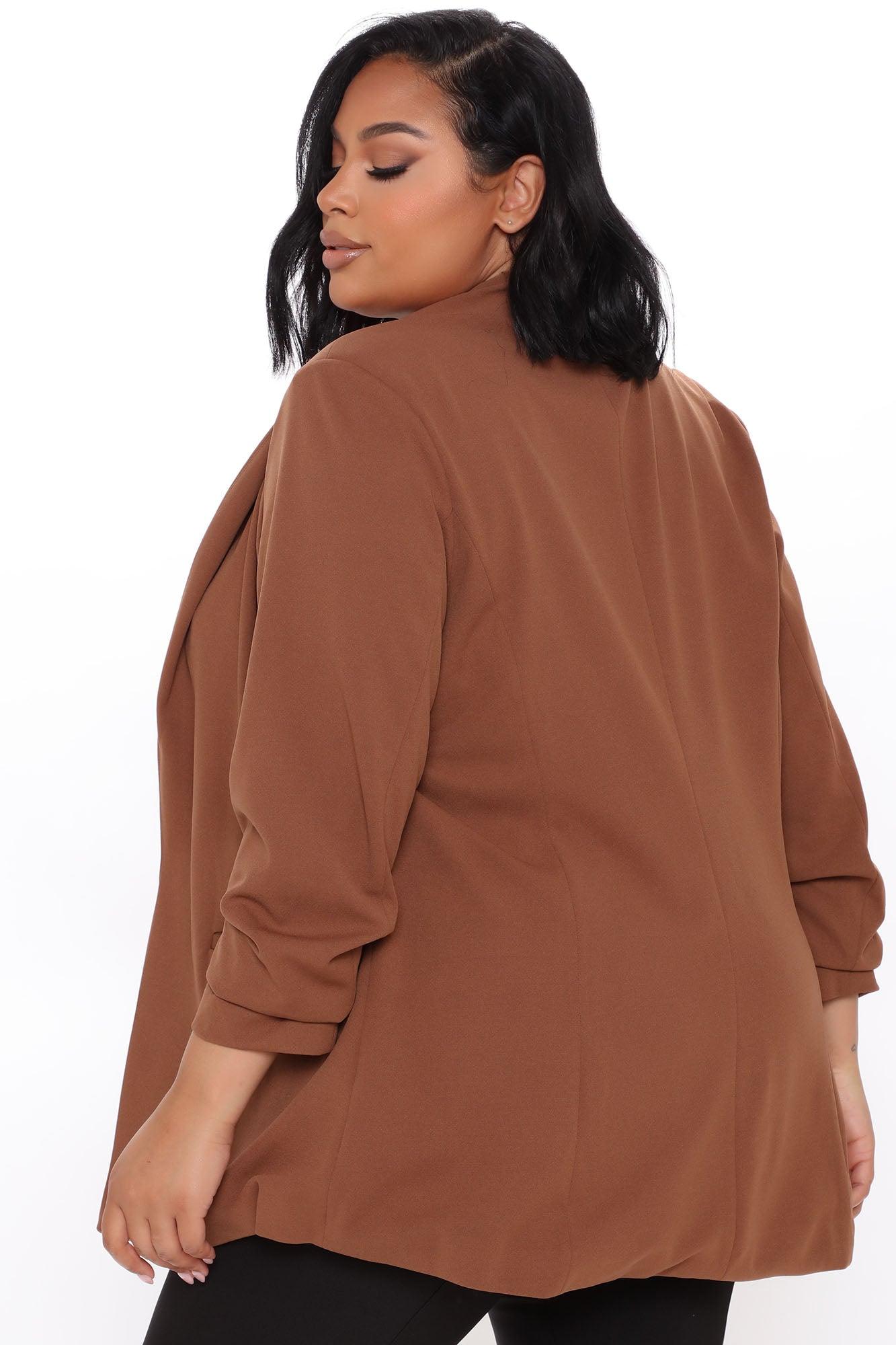 The Celine Blazer - Brown Product Image