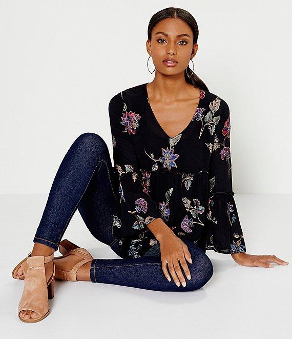 Karen Kane Dark Rinse Slim Leg Stretch Denim Jeggings Product Image