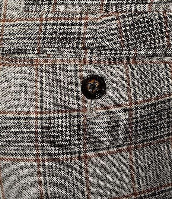 Murano Evan Extra Slim Fit Flat Front Glen Plaid Suit Separates Dress Pants Product Image