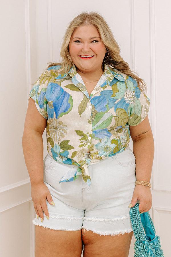 Tropicana Trendsetters Floral Button Up Curves Product Image