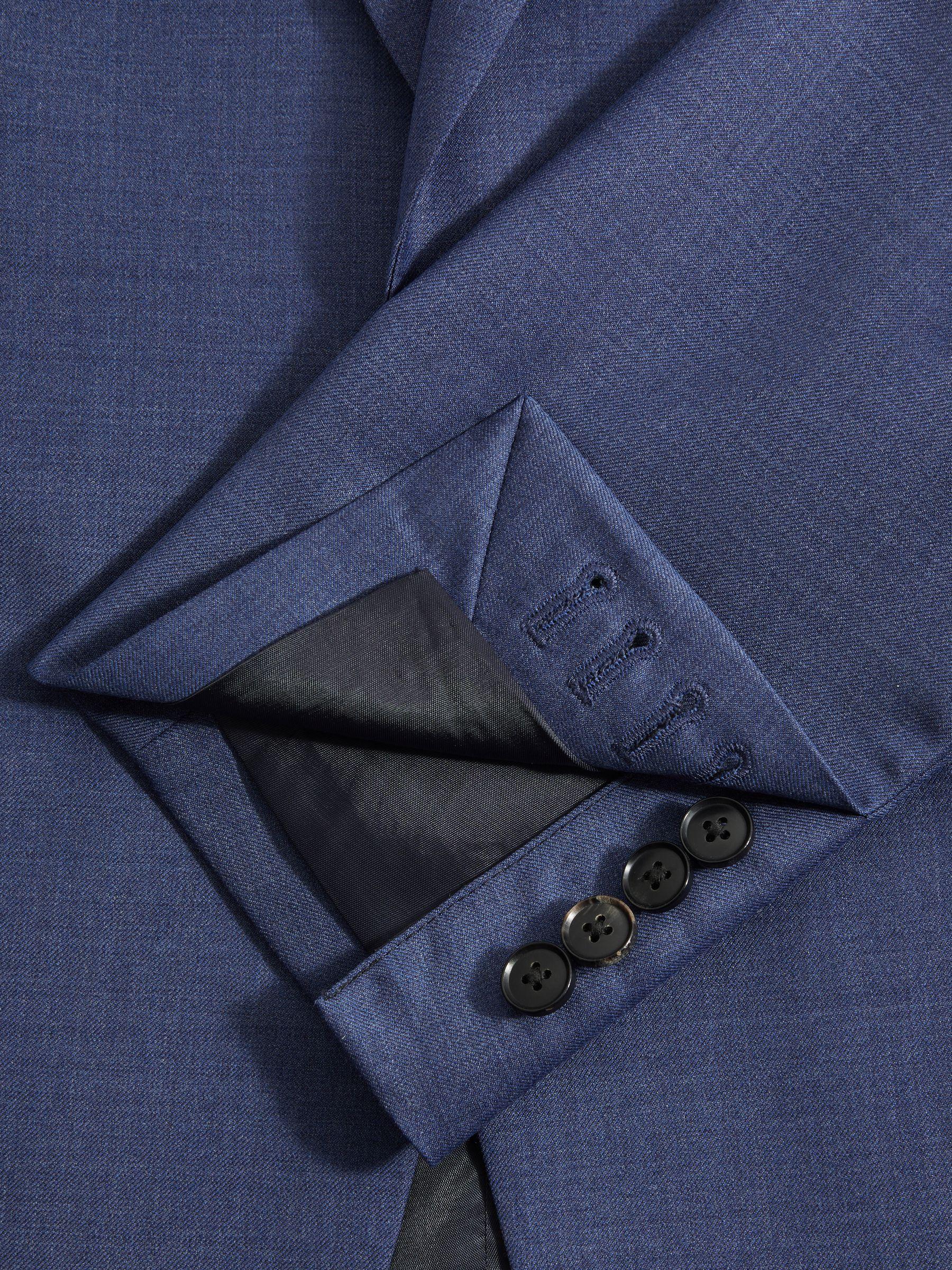 Slim Fit Wool Single Breasted Blazer in Bright Blue Product Image