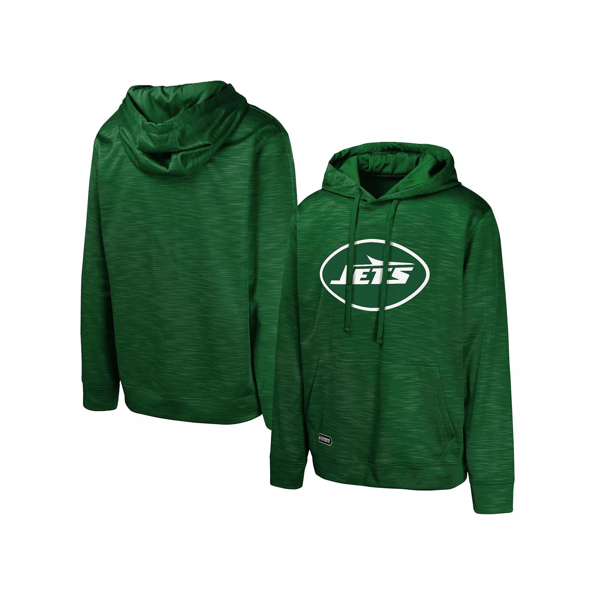 Men's Green New York Jets Streak Fleece Pullover Hoodie,  Product Image