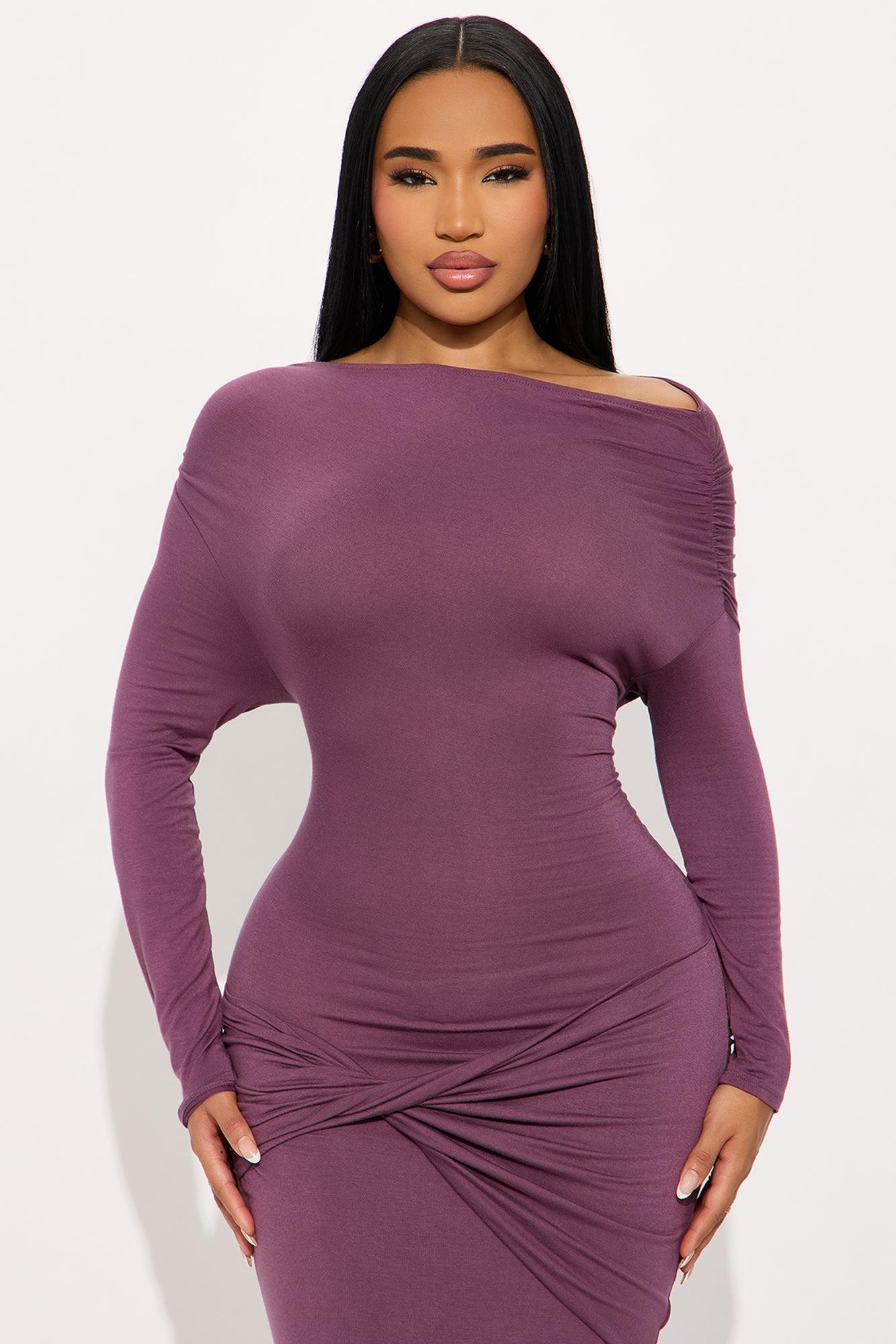 Bradbury Asymmetrical Maxi Dress - Purple Female Product Image