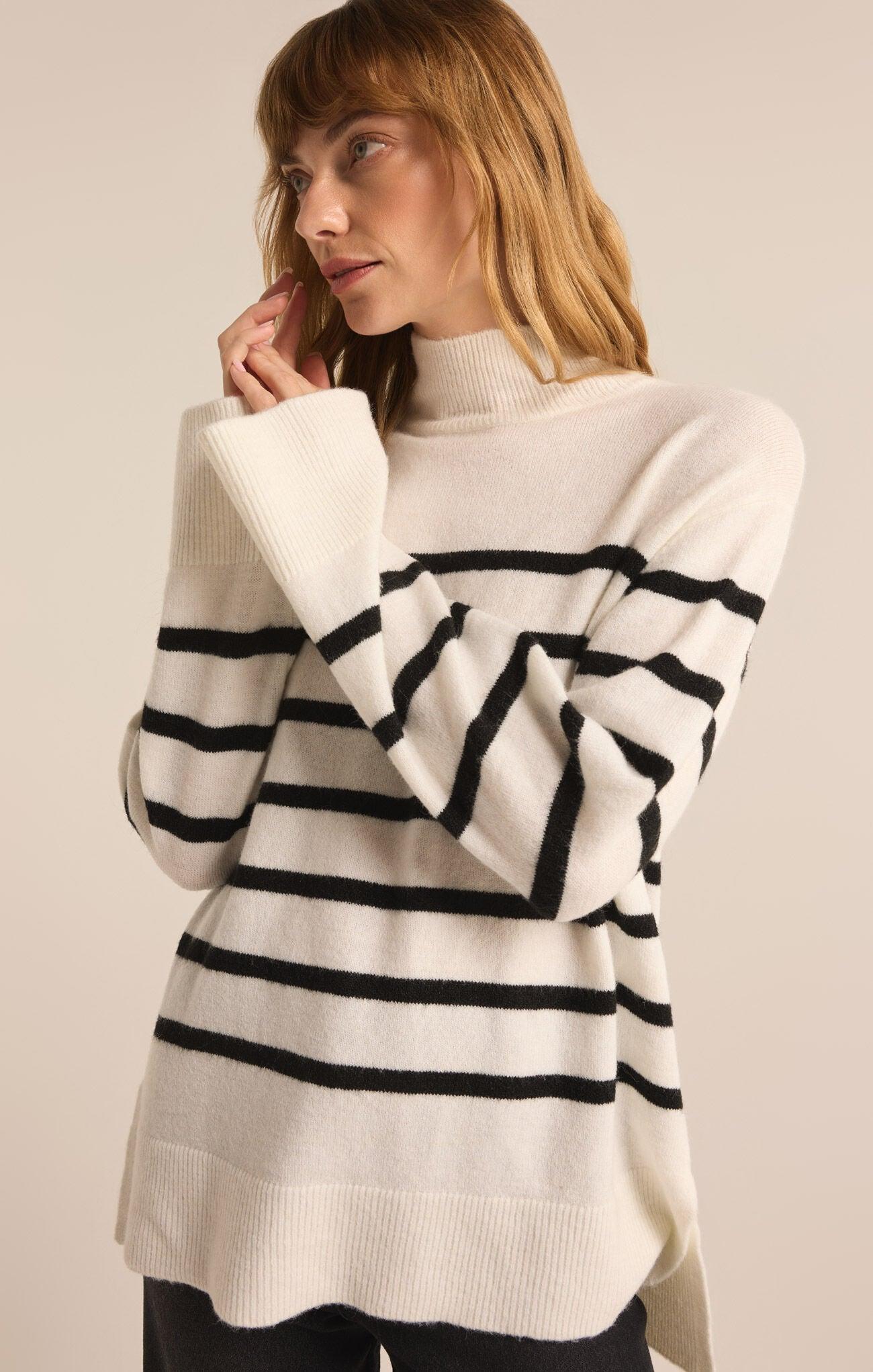 FIN STRIPE TURTLENECK SWEATER Product Image