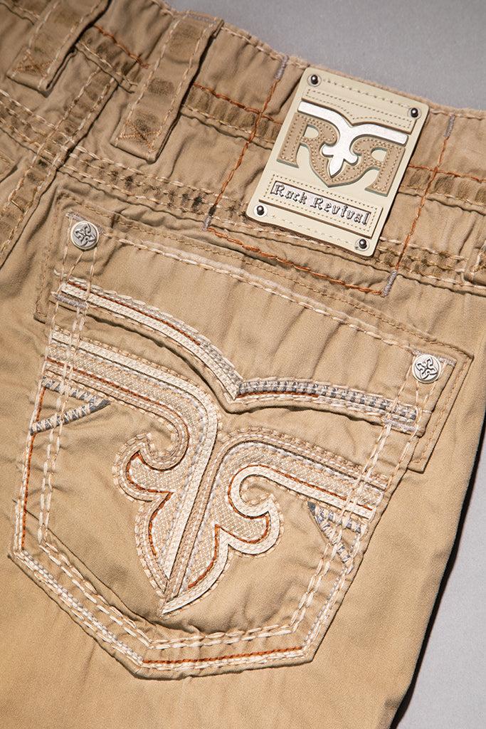 Khaki Cargo Shorts Male Product Image