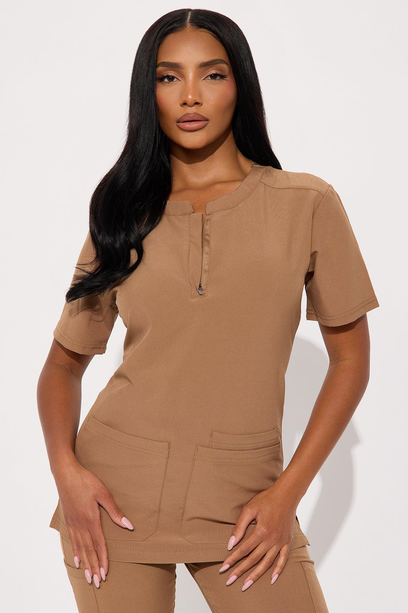 Daily Clock In 4 Way Stretch Uniform Scrub Jogger Set - Chocolate Product Image