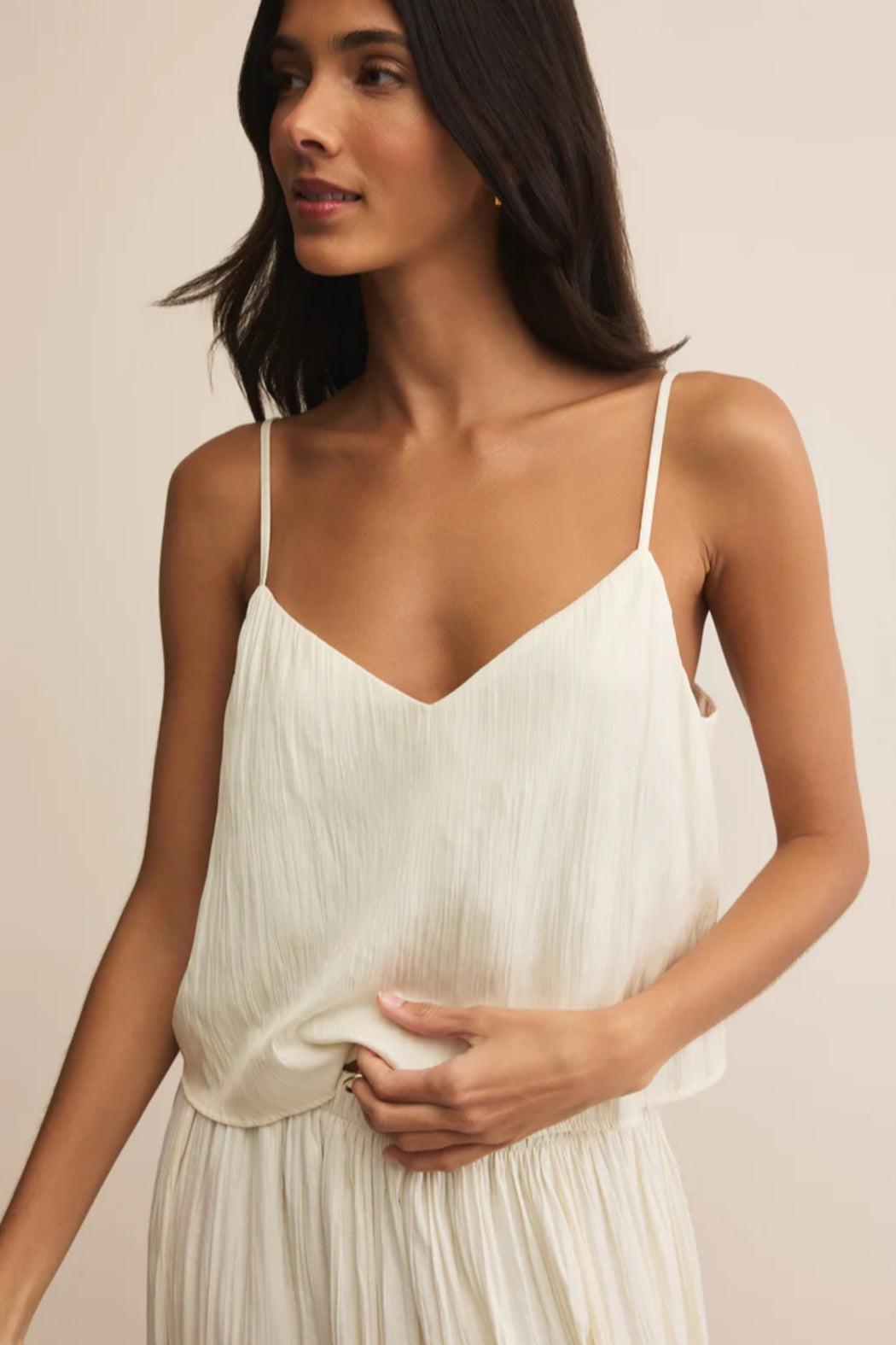 Fiore Crinkle Satin Tank Product Image