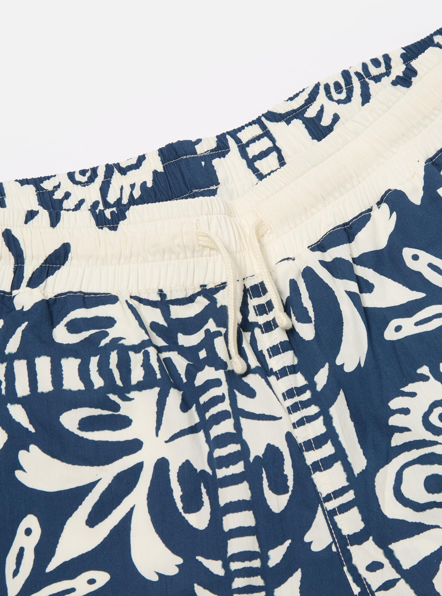 Navy Island Print Cotton Action Short Product Image