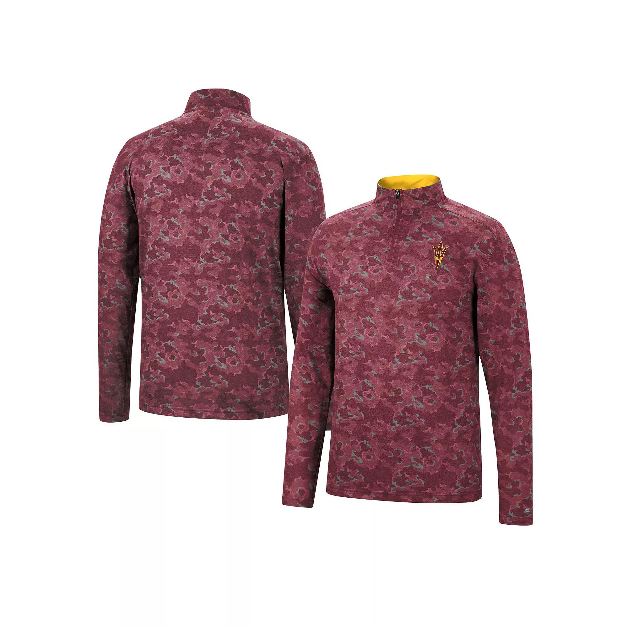 Men's Colosseum Black Iowa Hawkeyes Tivo Quarter-Zip Jacket,  Product Image