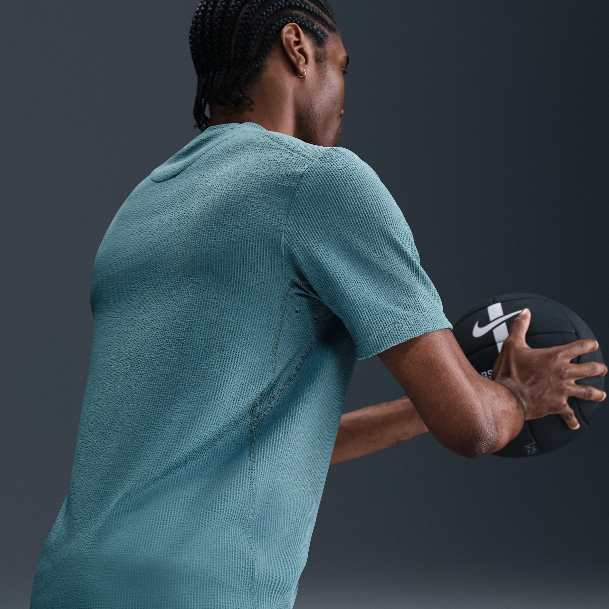 Nike Mens Primary Dri-FIT Seersucker Short-Sleeve Versatile Top | HJ4043-006 Product Image