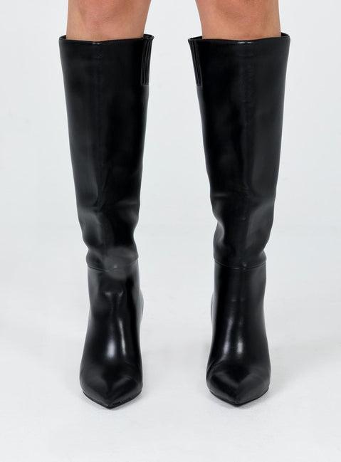 Vesper Knee High Boots Black Product Image