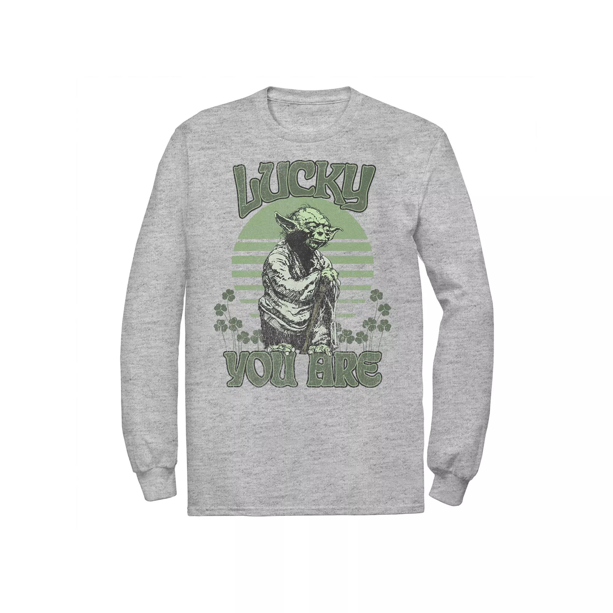Men's Star Wars Yoda "Lucky You Are" Retro St. Patrick's Day Tee,  Product Image