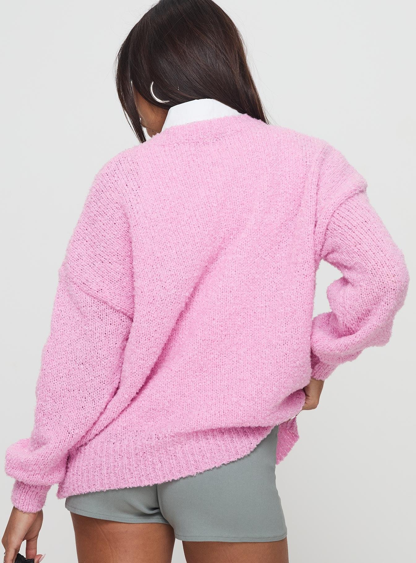 Niomie Knit Sweater Pink Product Image