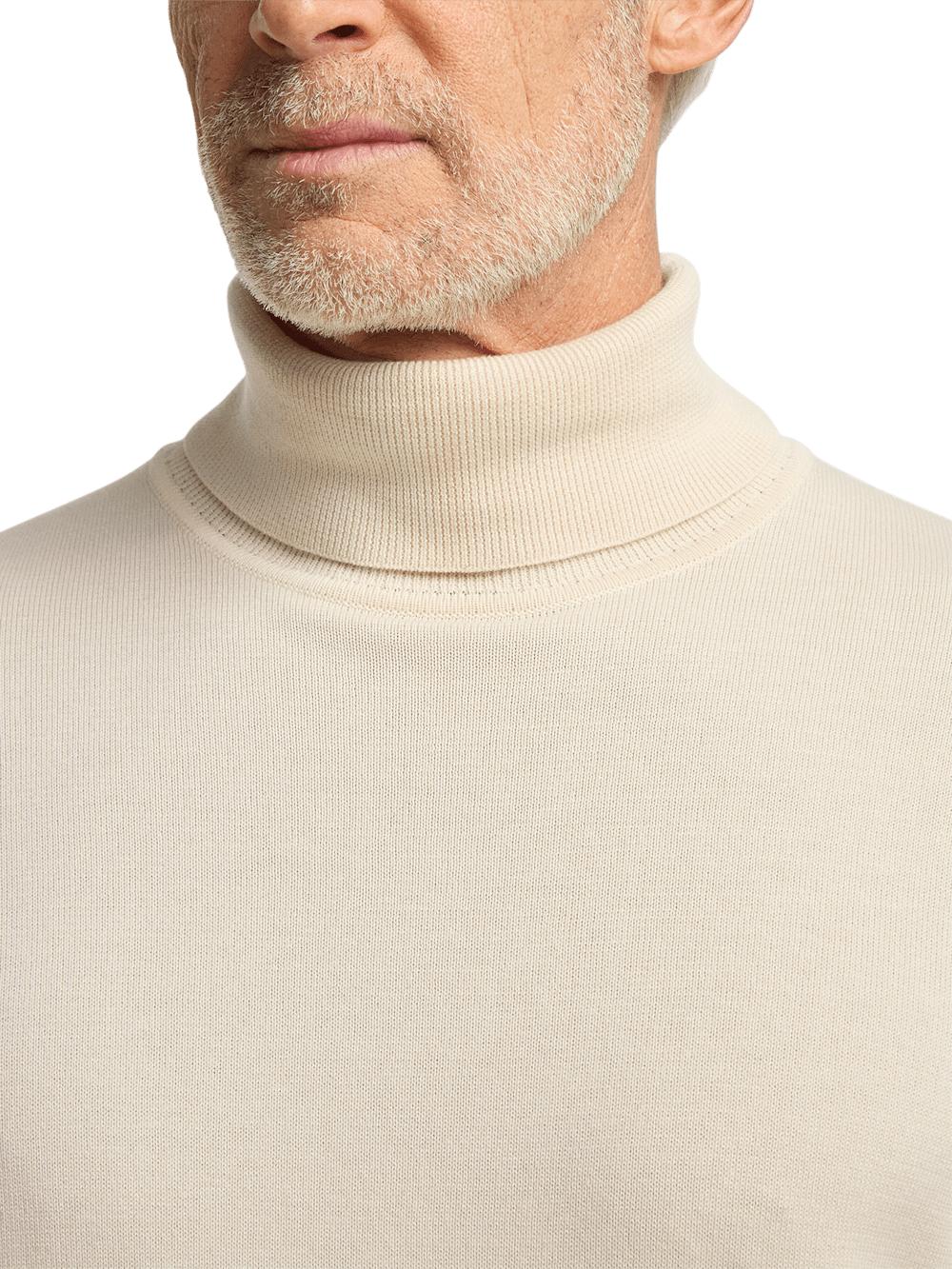 Supima Cotton Turtleneck - Ivory Product Image