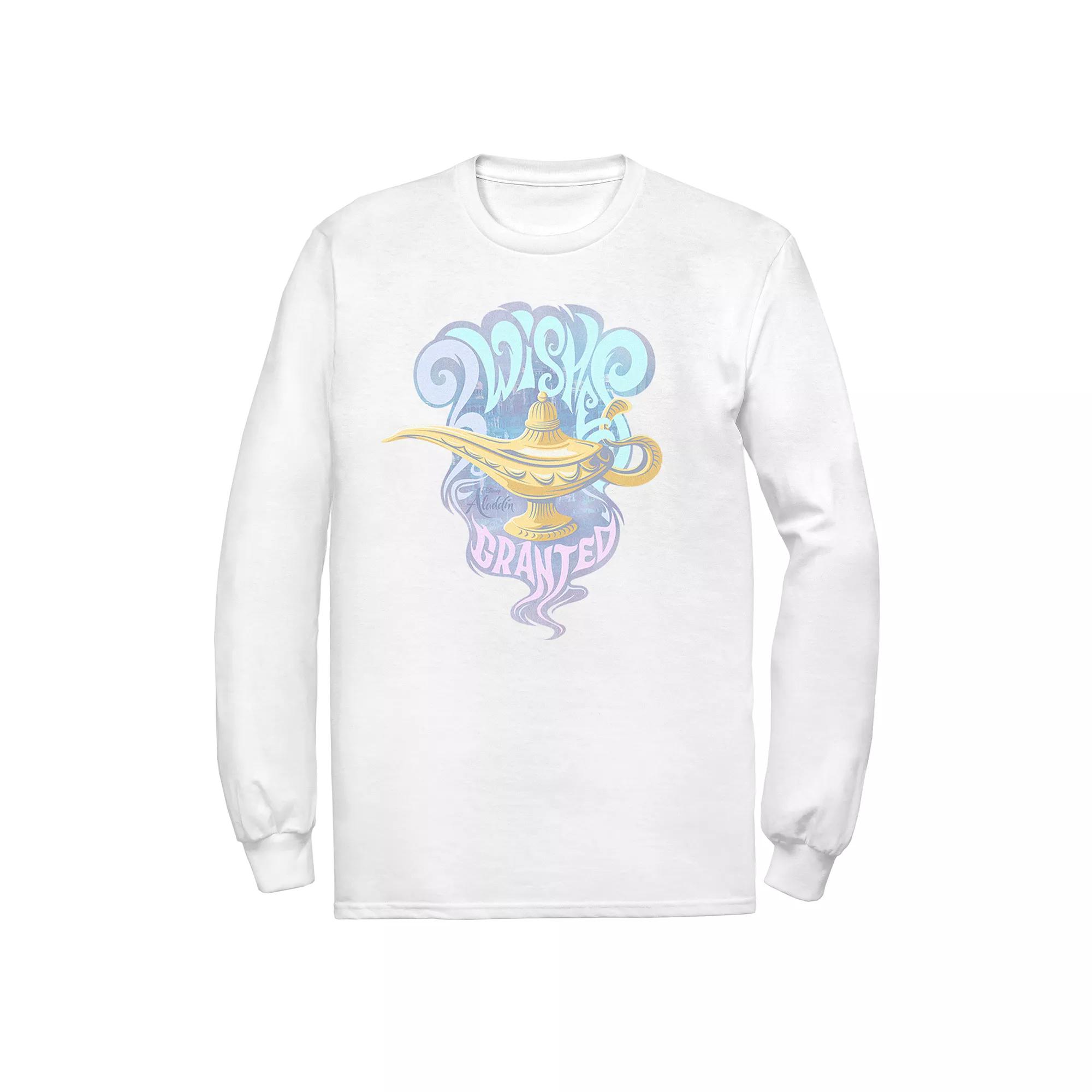 Disney's Aladdin Men's Genie Lamp Long Sleeve Graphic Tee,  Product Image