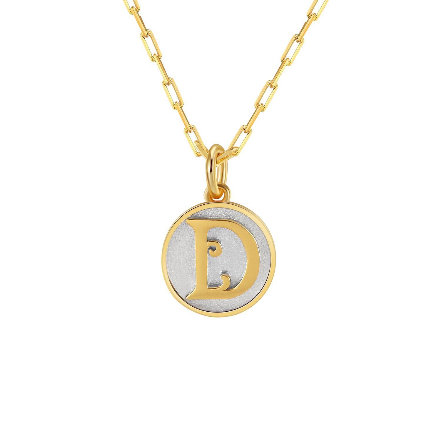 Saints Dainty Fancy Initial Pendant Necklace A-Z Product Image