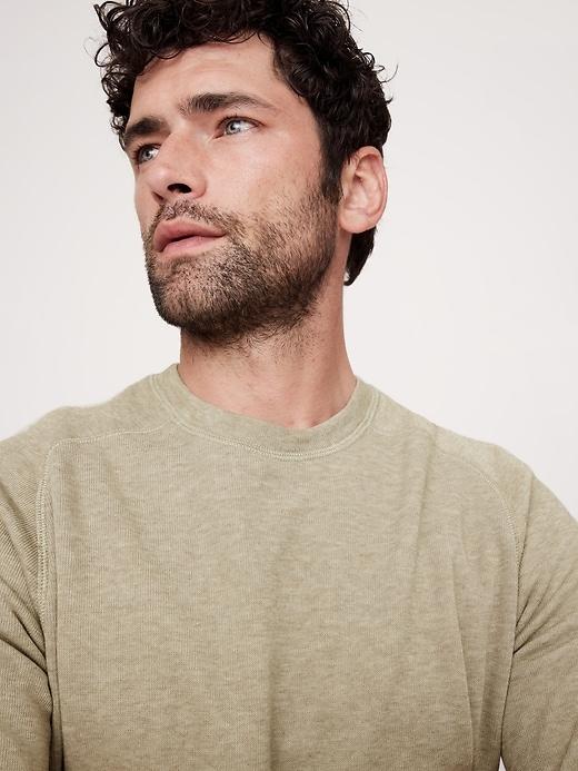 Slub Double-Knit Crew-Neck T-Shirt Product Image