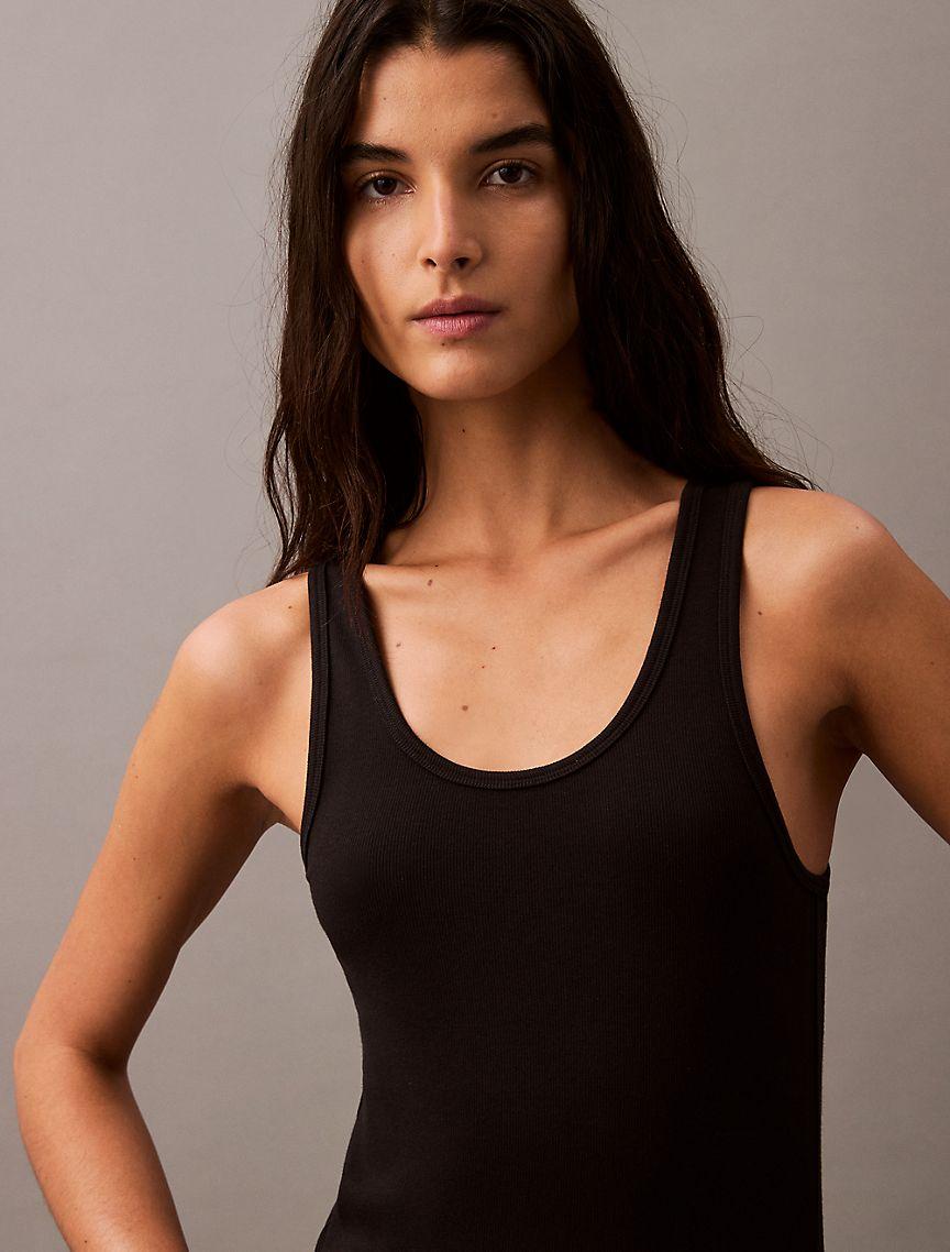 Calvin Klein Womens Rib Slip Dress Product Image