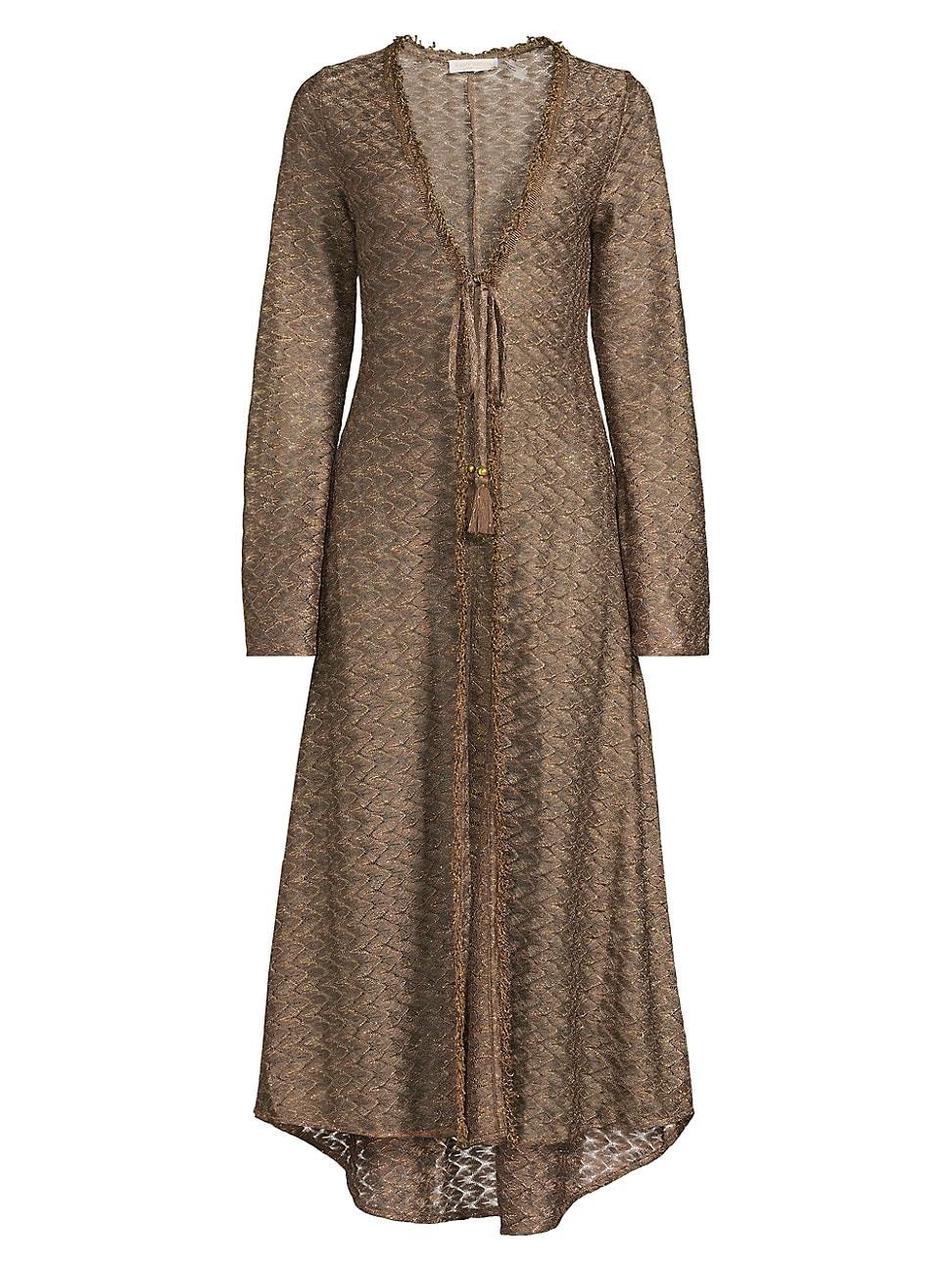 Womens Fatima Metallic Chevron Caftan Product Image