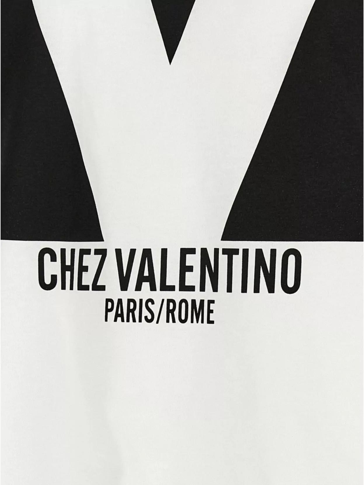 VALENTINO Mens Avorio Logo-print Crew-neck Cotton-jersey T-shirt Product Image