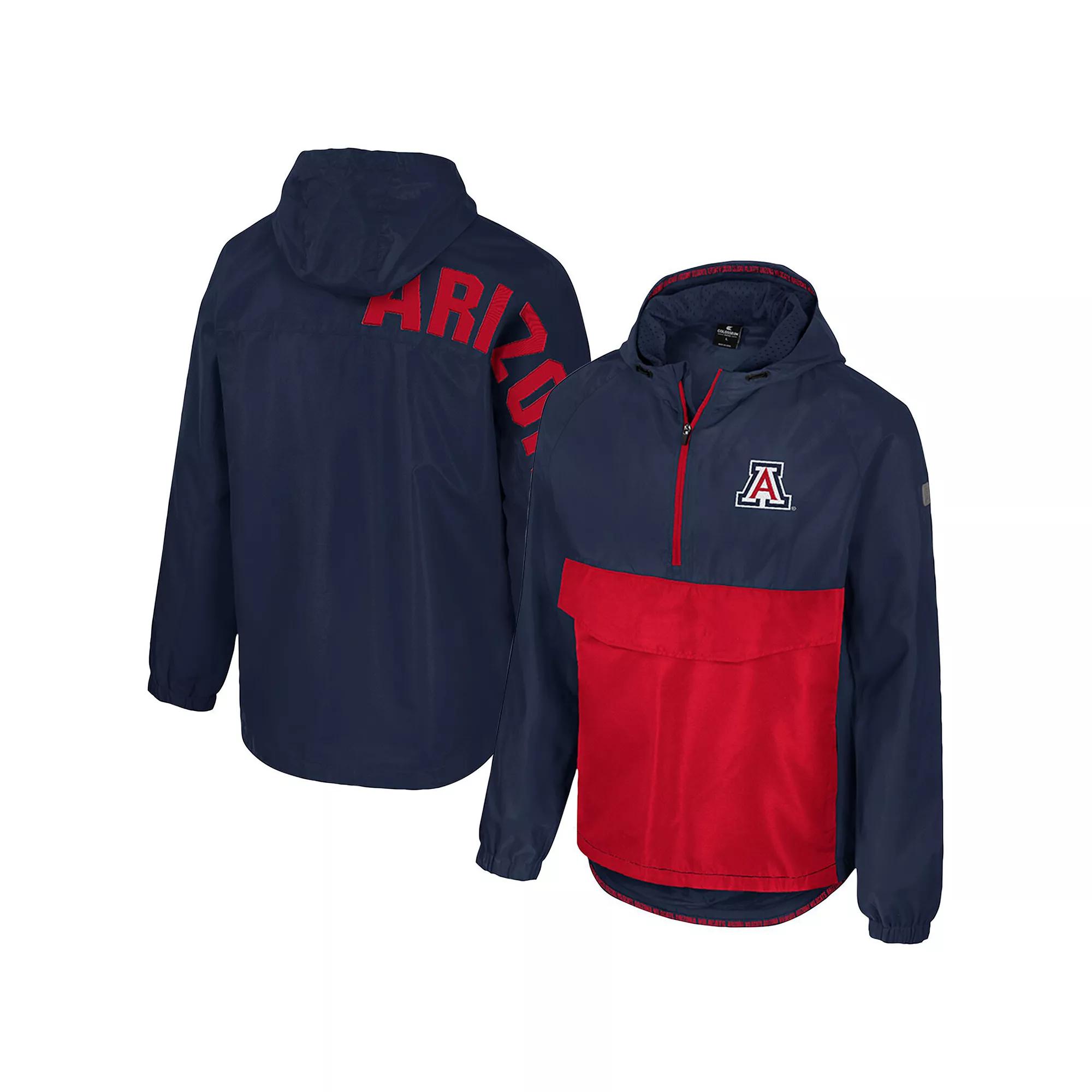 Men's Colosseum Navy Ole Miss Rebels Reloaded Anorak Half-Zip Jacket,  Product Image