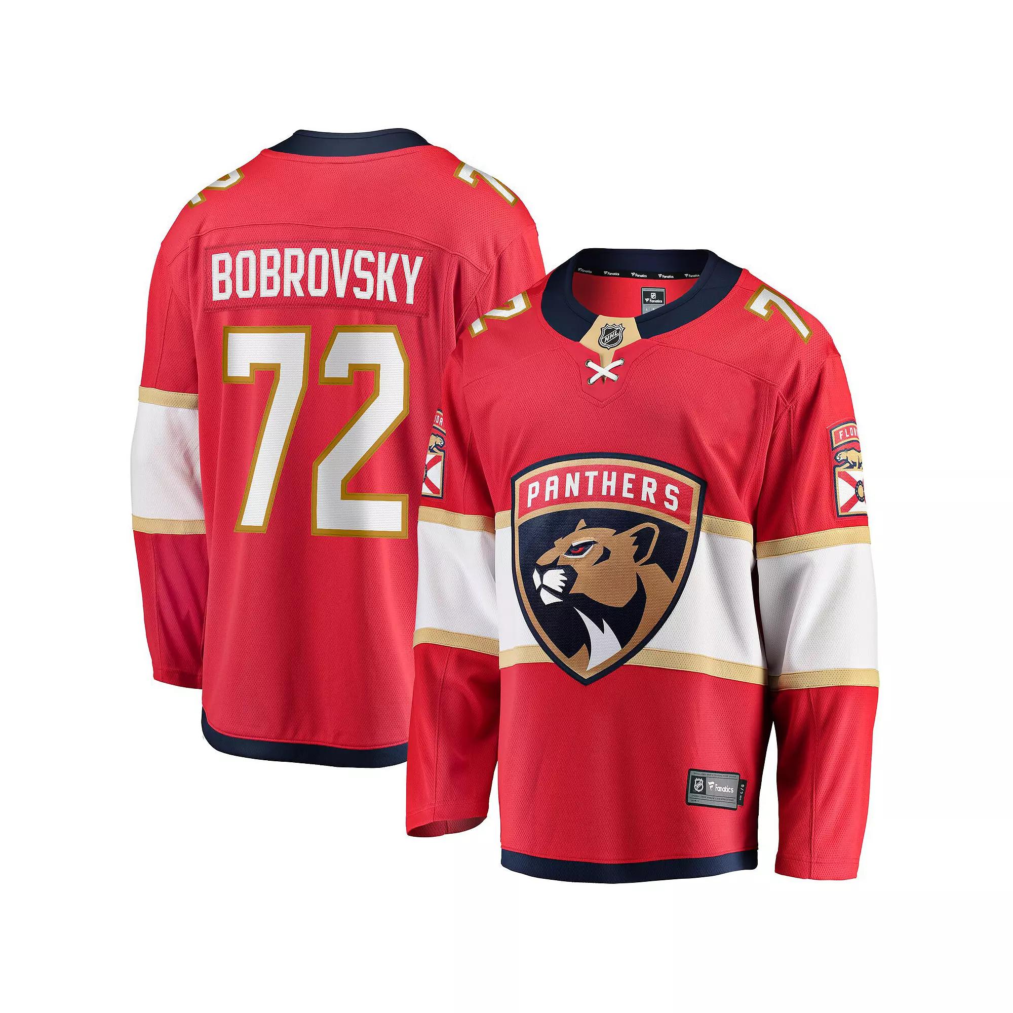 Men's Fanatics Branded Sergei Bobrovsky Red Florida Panthers Breakaway Player Jersey,  Product Image