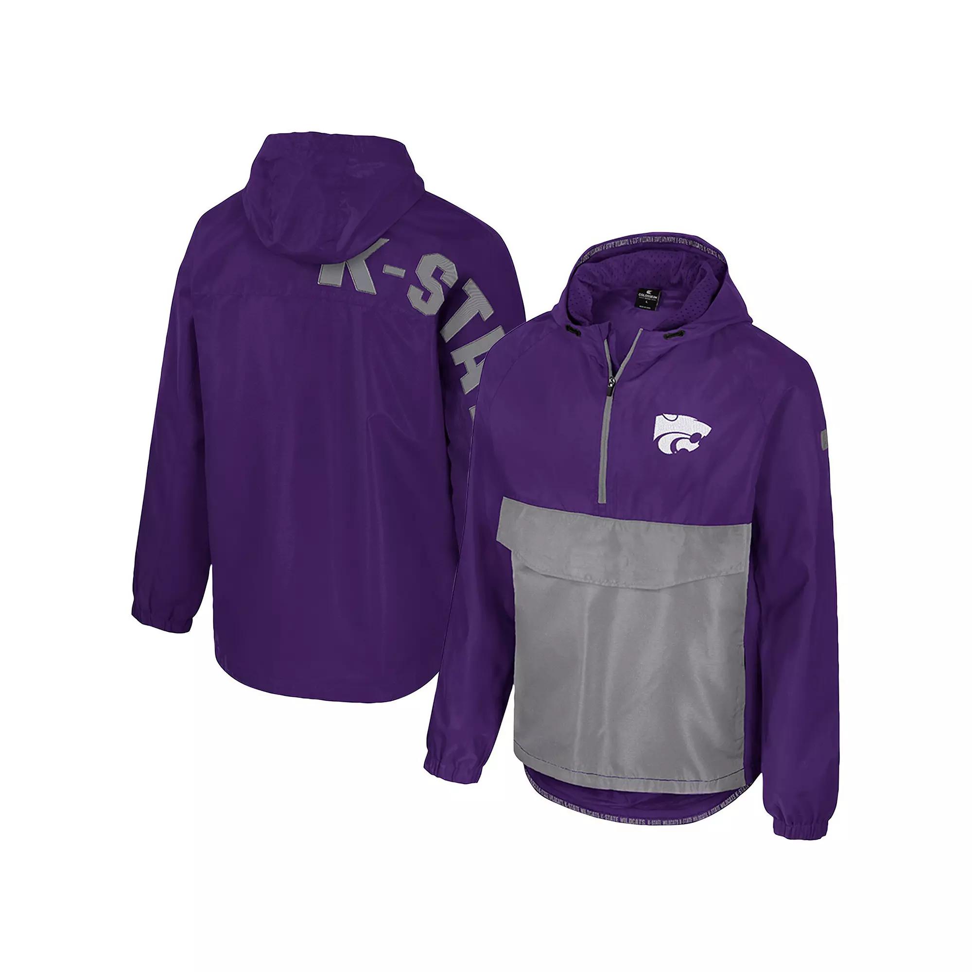 Men's Colosseum Purple Kansas State Wildcats Reloaded Anorak Half-Zip Jacket,  Product Image