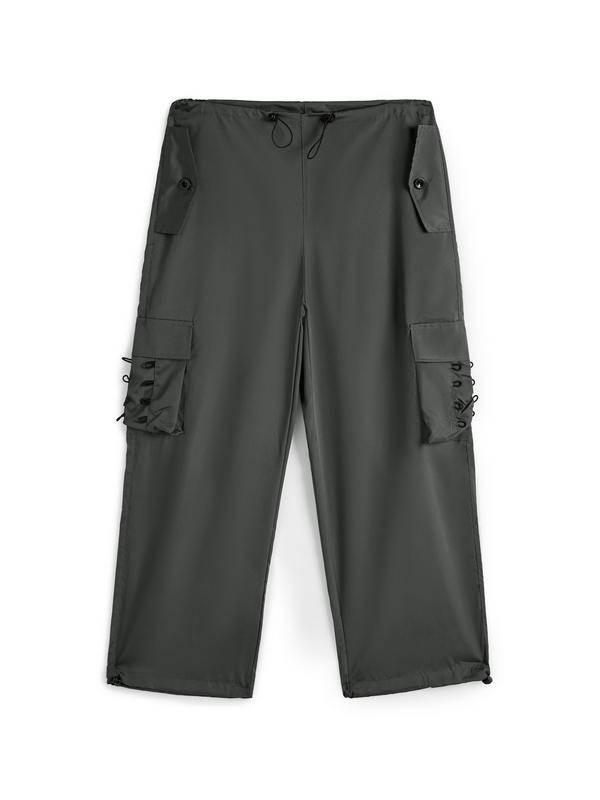 Men's Vintage Drawstring Lace Up Parachute Cargo Pants Product Image
