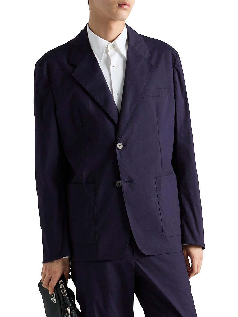 Mens Solid Stretch Poplin Blazer Product Image