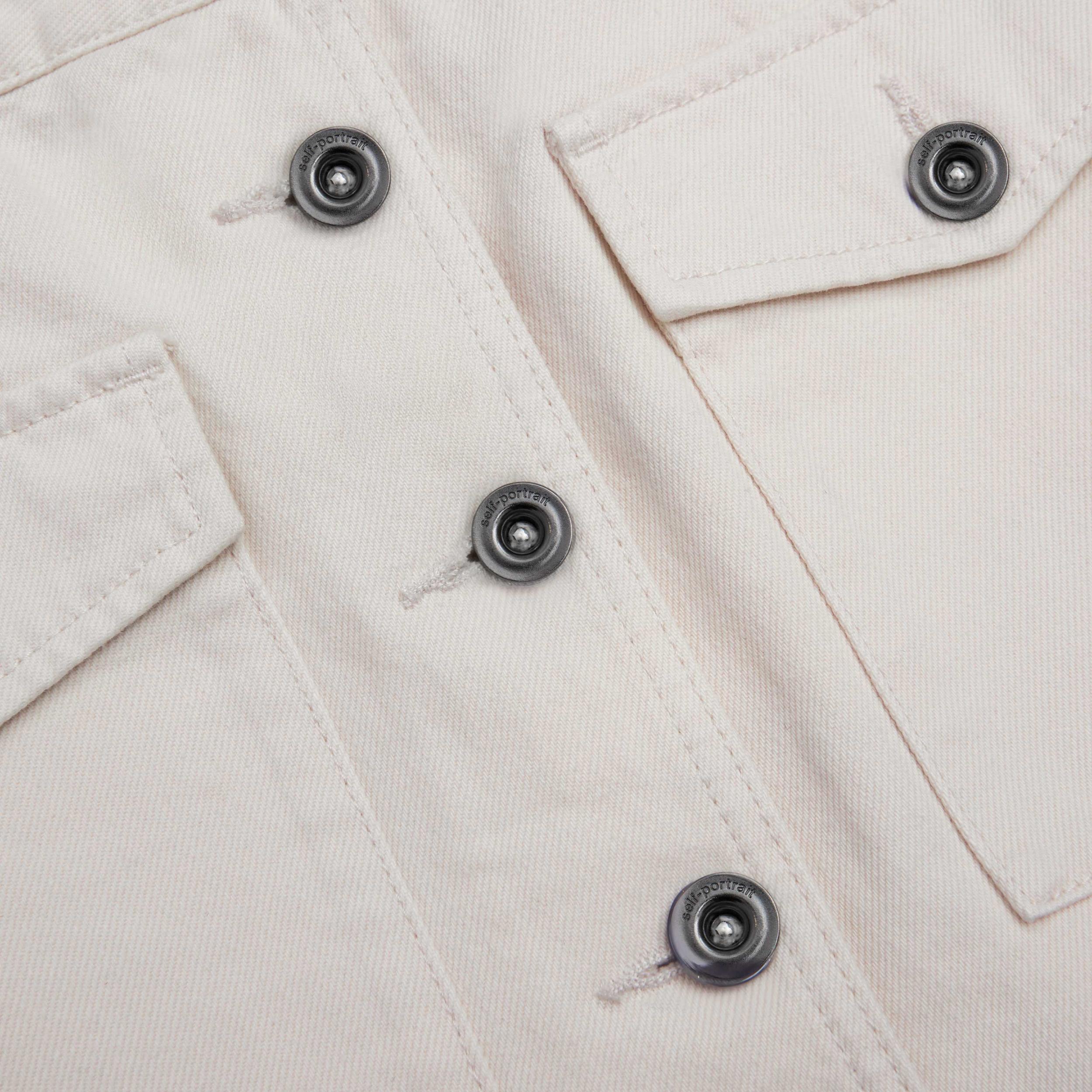 Cream Denim Jacket Product Image