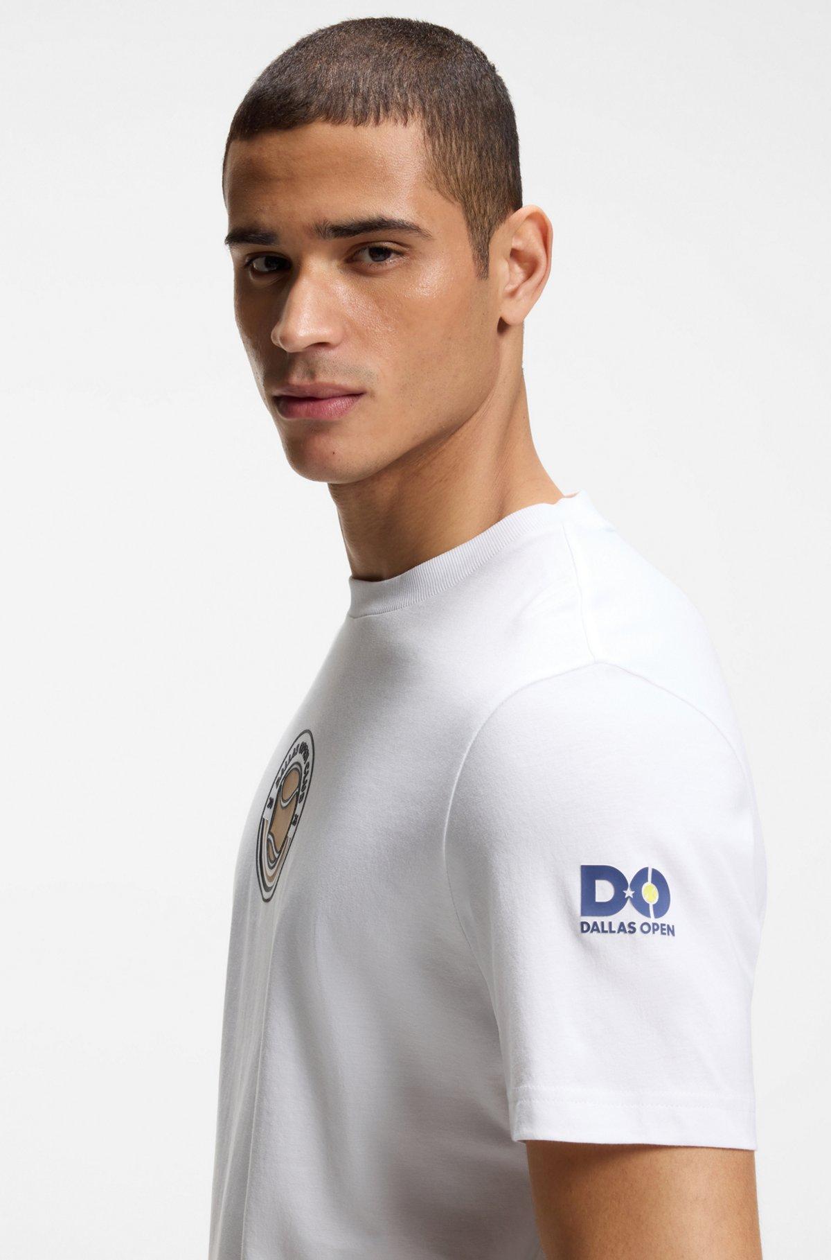Relaxed-fit T-shirt in cotton with tennis artwork Product Image