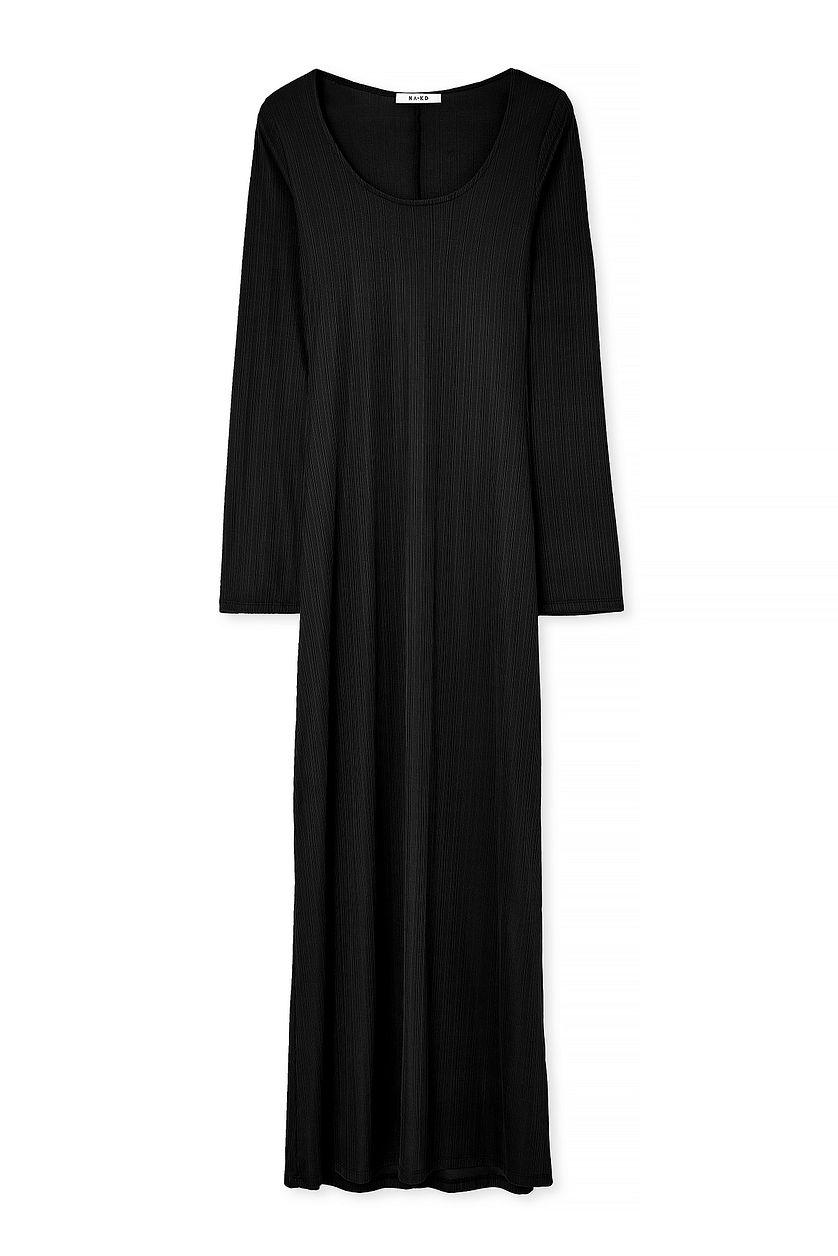 Ribbed Maxi Dress Grey Product Image