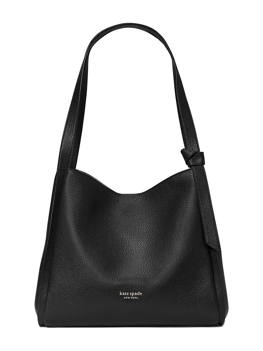Womens Large Knott Leather Shoulder Bag Product Image