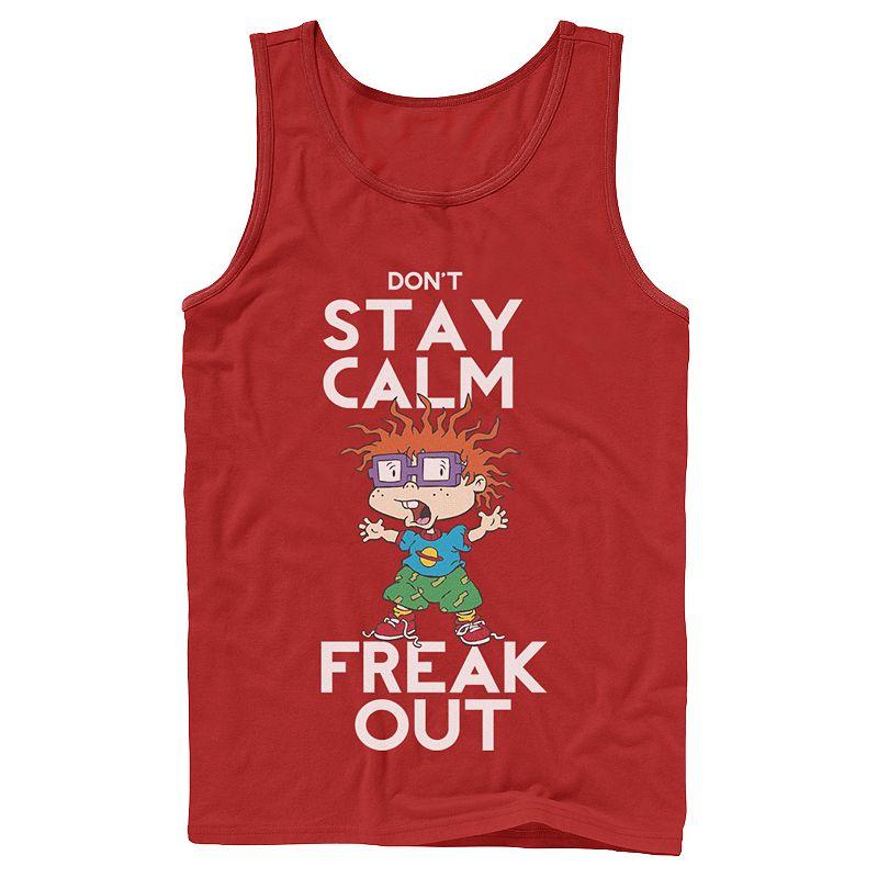 Men's Nickelodeon Rugrats Chuckie Don't Stay Calm Freak Out Graphic Tank Top,  Product Image