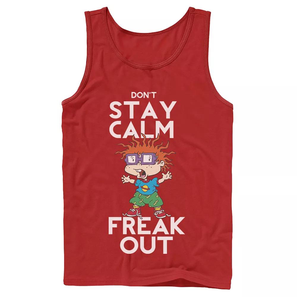 Men's Nickelodeon Rugrats Chuckie Don't Stay Calm Freak Out Graphic Tank Top,  Product Image