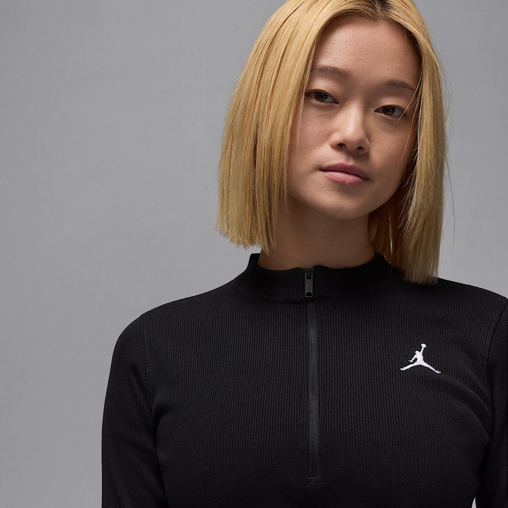 Womens Jordan 1/2-Zip Long-Sleeve Knit Dress | HF9477-010 Product Image