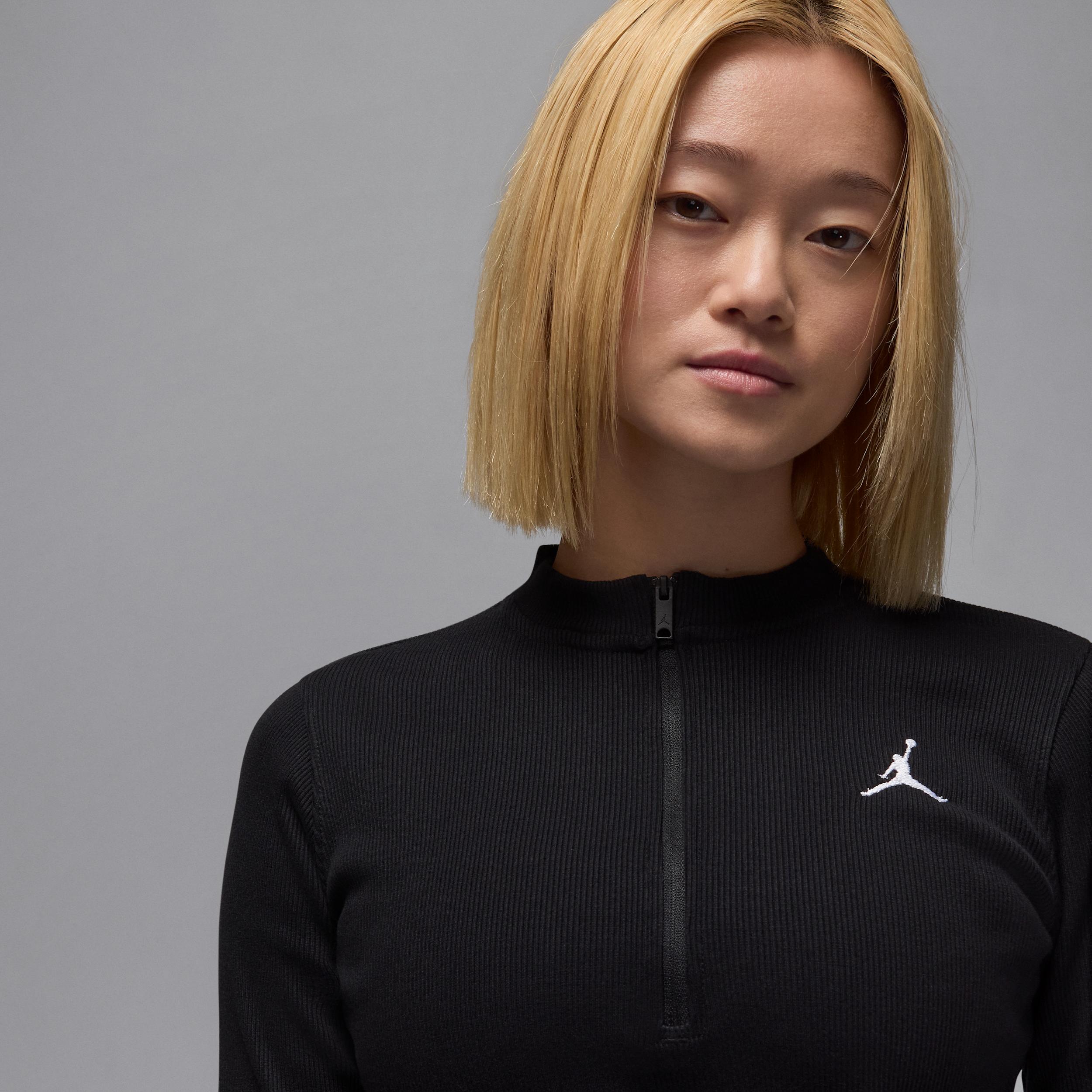 Womens Jordan 1/2-Zip Long-Sleeve Knit Dress | HF9477-010 Product Image