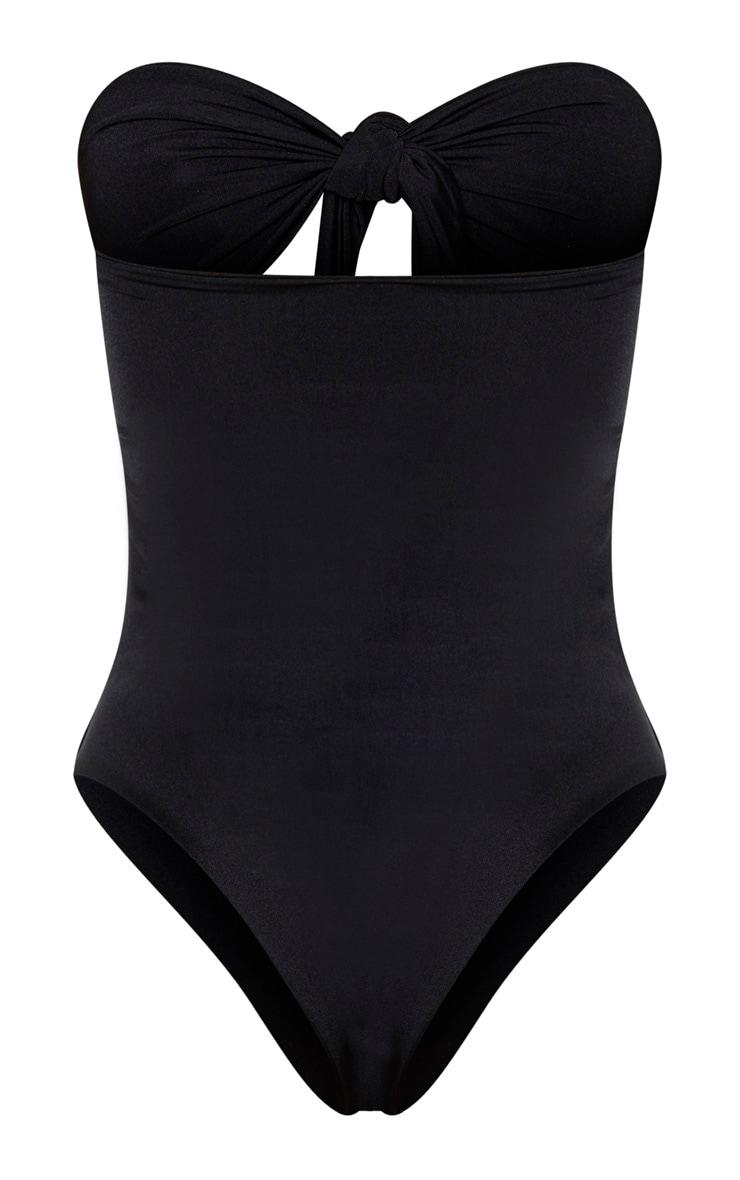 Black Bow Front Cut Out Swimsuit Product Image