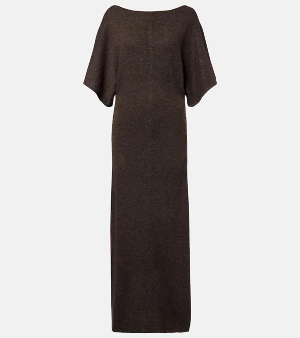 STAUD Amelie Wool-blend Midi Sweater Dress In Brown Product Image