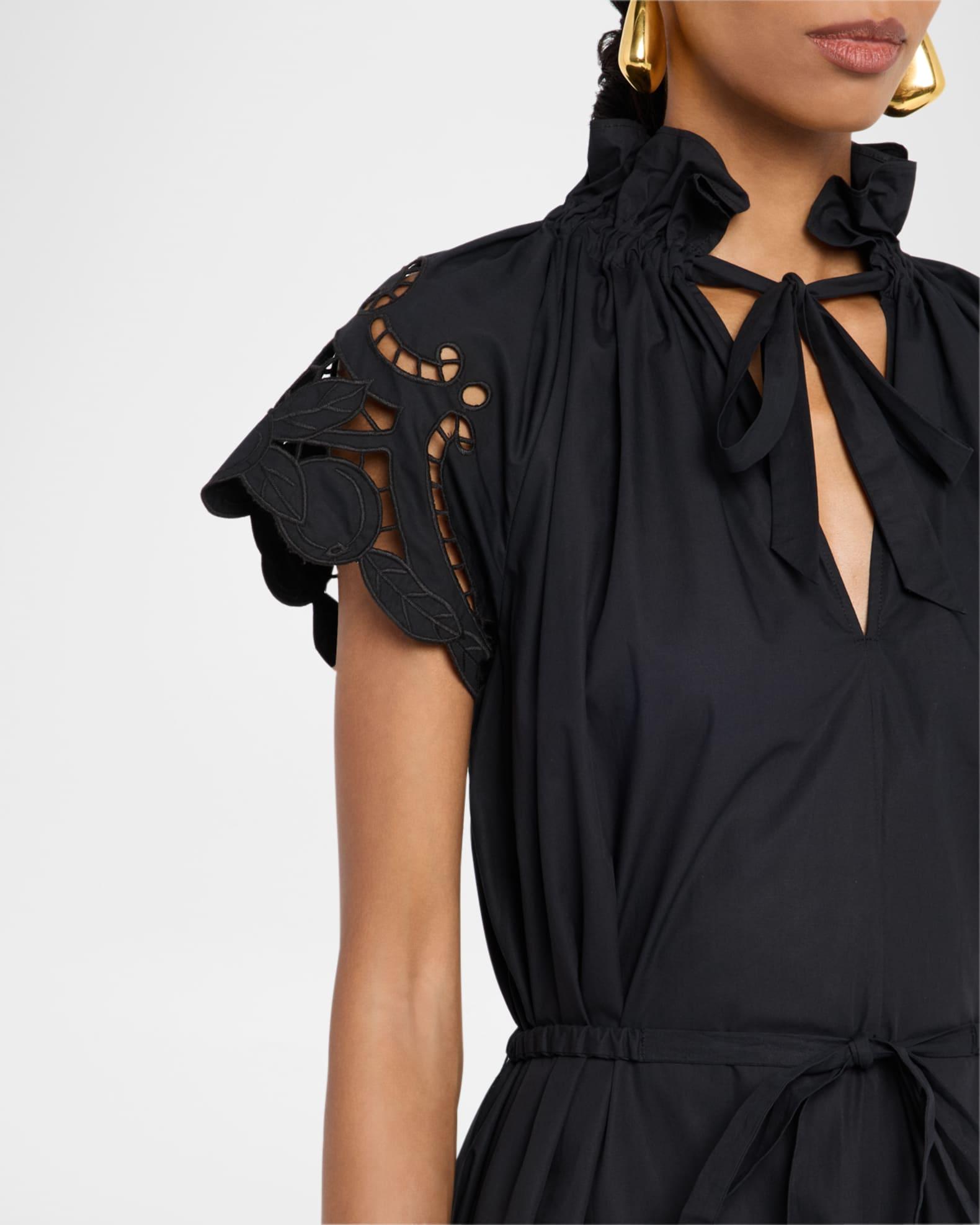 Amaretti Eyelet-Embroidered Midi Dress Product Image