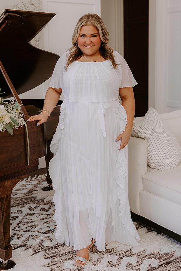 Lost In Your Eyes Pleated Maxi Dress Curves Product Image