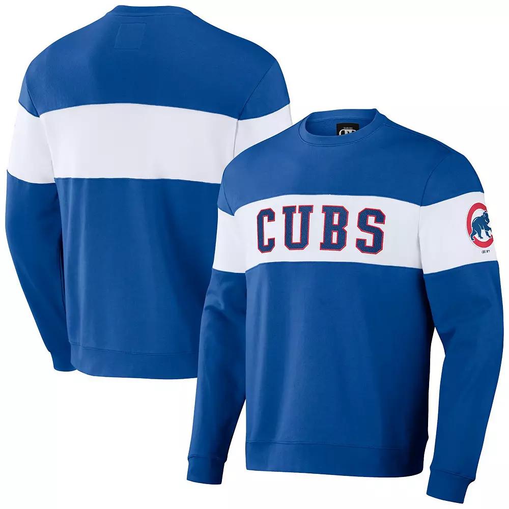 Men's Darius Rucker Collection by Fanatics Royal Chicago Cubs Stripe Pullover Sweatshirt,  Product Image