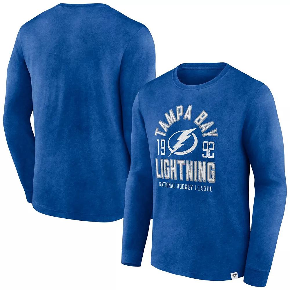 Men's Fanatics Branded Heather Blue Tampa Bay Lightning Keep The Zone Long Sleeve T-Shirt, Size: XL, Lgh Team Product Image