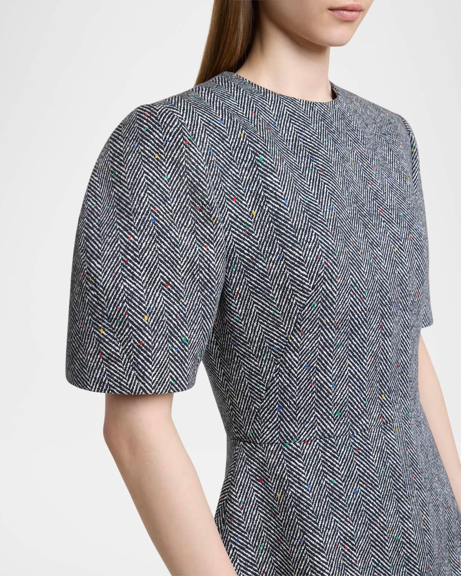 Cotton Twill Herringbone Mini Dress Product Image